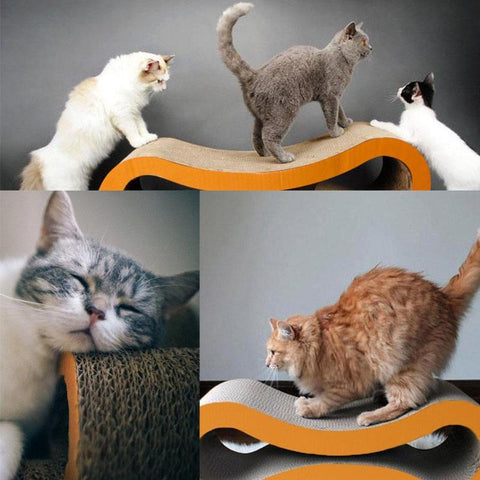 Cat Kitten Corrugated Scratch Board Pad Scratcher Soft Bed Mat Claws Care T E5M1