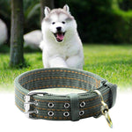 Adjustable Dog Collars for Small Large Dogs Army Green Canvas Nylon Puppy Collar Pet Dog Training Product