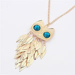 LNRRABC Hot sale 1 Pc Women Fashion Charming Owl Pendant kolye Long Sweater Chain Necklace Jewelry Gift