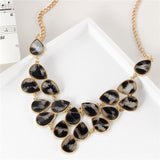 MINHIN Brilliant Weave Flower Decoration Choker Necklace For Women Hot Sale Rhinestone Wedding Jewelry Rope Necklace Collares