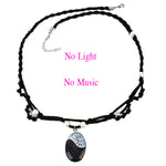 BOAKO Moana Necklace LED Music Sound Ocean Romance Rope Chain Necklaces Blue Stone Te Fiti Heart Pendants Necklace collar mujer