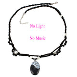BOAKO Moana Necklace LED Music Sound Ocean Romance Rope Chain Necklaces Blue Stone Te Fiti Heart Pendants Necklace collar mujer