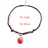 BOAKO Moana Necklace LED Music Sound Ocean Romance Rope Chain Necklaces Blue Stone Te Fiti Heart Pendants Necklace collar mujer