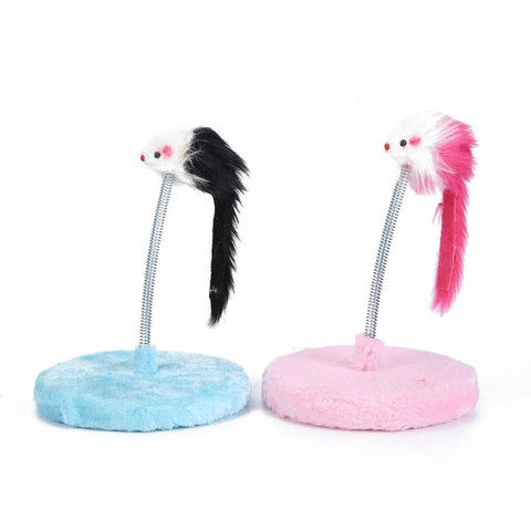 Funny Cat Toy Spring Cat Scratch Board Pet Cat Toys Elastic Plush False Mouse Toys Interactive Toys Pet Product for Cat Supplies