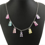 1PC Cute  Multicolor Resin gummy bear necklace for children Birthday Gift Woman Jewelry