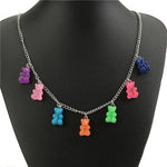 1PC Cute  Multicolor Resin gummy bear necklace for children Birthday Gift Woman Jewelry