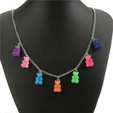 1PC Cute  Multicolor Resin gummy bear necklace for children Birthday Gift Woman Jewelry