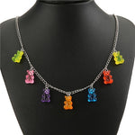 1PC Cute  Multicolor Resin gummy bear necklace for children Birthday Gift Woman Jewelry