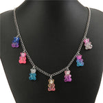 1PC Cute  Multicolor Resin gummy bear necklace for children Birthday Gift Woman Jewelry