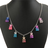 1PC Cute  Multicolor Resin gummy bear necklace for children Birthday Gift Woman Jewelry