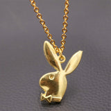 Cute Three-color Rabbit Necklace,  Rabbit Pendant, Rabbit Gentleman Charm, DIY Jewelry, Friend's Gift, Tibetan Silver A1715 1pcs