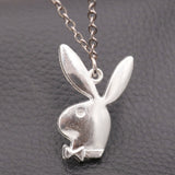 Cute Three-color Rabbit Necklace,  Rabbit Pendant, Rabbit Gentleman Charm, DIY Jewelry, Friend's Gift, Tibetan Silver A1715 1pcs