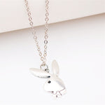 Cute Three-color Rabbit Necklace,  Rabbit Pendant, Rabbit Gentleman Charm, DIY Jewelry, Friend's Gift, Tibetan Silver A1715 1pcs