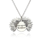 2019 New Arrival You Are My Sunshine Necklace Alloy Customized Open Locket Sunflower Pendant Necklace Women Gift Dropshipping
