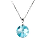 Chic Transparent Resin Rould Ball Moon Pendant Necklace Women Blue Sky White Cloud Chain Necklace Fashion Jewelry
