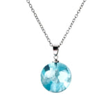 Chic Transparent Resin Rould Ball Moon Pendant Necklace Women Blue Sky White Cloud Chain Necklace Fashion Jewelry