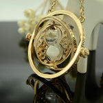 Retro Triangle Round Sweater Chain Necklace Jewelry Movie Harri Pot Time Hourglass Turner Magic School Badge Pendant for Fans