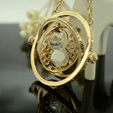 Retro Triangle Round Sweater Chain Necklace Jewelry Movie Harri Pot Time Hourglass Turner Magic School Badge Pendant for Fans