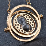 Retro Triangle Round Sweater Chain Necklace Jewelry Movie Harri Pot Time Hourglass Turner Magic School Badge Pendant for Fans
