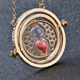 Retro Triangle Round Sweater Chain Necklace Jewelry Movie Harri Pot Time Hourglass Turner Magic School Badge Pendant for Fans