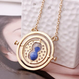Retro Triangle Round Sweater Chain Necklace Jewelry Movie Harri Pot Time Hourglass Turner Magic School Badge Pendant for Fans
