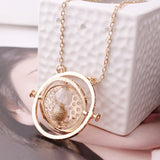 Retro Triangle Round Sweater Chain Necklace Jewelry Movie Harri Pot Time Hourglass Turner Magic School Badge Pendant for Fans