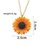 2019 New Arrival You Are My Sunshine Necklace Alloy Customized Open Locket Sunflower Pendant Necklace Women Gift Dropshipping