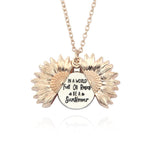 2019 New Arrival You Are My Sunshine Necklace Alloy Customized Open Locket Sunflower Pendant Necklace Women Gift Dropshipping