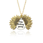 2019 New Arrival You Are My Sunshine Necklace Alloy Customized Open Locket Sunflower Pendant Necklace Women Gift Dropshipping