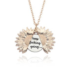 2019 New Arrival You Are My Sunshine Necklace Alloy Customized Open Locket Sunflower Pendant Necklace Women Gift Dropshipping