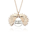 2019 New Arrival You Are My Sunshine Necklace Alloy Customized Open Locket Sunflower Pendant Necklace Women Gift Dropshipping