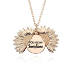 2019 New Arrival You Are My Sunshine Necklace Alloy Customized Open Locket Sunflower Pendant Necklace Women Gift Dropshipping