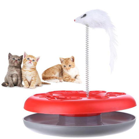 Pet Cat Mouse Toy Crazy Amusement Disk Play Activity Toy for Cat Kitten Pet Funny Mouse Toys Cat Product