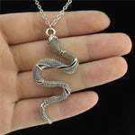 GLOWCAT Q16A48 Silver Alloy Women Men Jewelry Animal  Snake Viper Cobra Pendant Short Chain Collar Necklace 18"