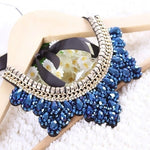 Fashion Statement Choker Necklace Chain Neoglory Crystals Maxi Boho Chokers clavicle Meaeguet Large Pendant Necklace Jewelry