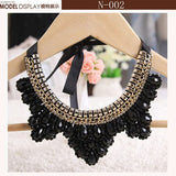 Fashion Statement Choker Necklace Chain Neoglory Crystals Maxi Boho Chokers clavicle Meaeguet Large Pendant Necklace Jewelry