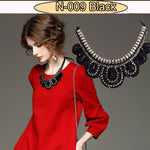 Fashion Statement Choker Necklace Chain Neoglory Crystals Maxi Boho Chokers clavicle Meaeguet Large Pendant Necklace Jewelry