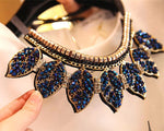 Fashion Statement Choker Necklace Chain Neoglory Crystals Maxi Boho Chokers clavicle Meaeguet Large Pendant Necklace Jewelry