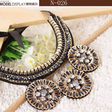 Fashion Statement Choker Necklace Chain Neoglory Crystals Maxi Boho Chokers clavicle Meaeguet Large Pendant Necklace Jewelry