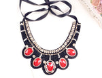 Fashion Statement Choker Necklace Chain Neoglory Crystals Maxi Boho Chokers clavicle Meaeguet Large Pendant Necklace Jewelry