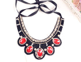 Fashion Statement Choker Necklace Chain Neoglory Crystals Maxi Boho Chokers clavicle Meaeguet Large Pendant Necklace Jewelry