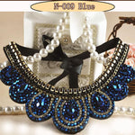 Fashion Statement Choker Necklace Chain Neoglory Crystals Maxi Boho Chokers clavicle Meaeguet Large Pendant Necklace Jewelry