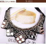 Fashion Statement Choker Necklace Chain Neoglory Crystals Maxi Boho Chokers clavicle Meaeguet Large Pendant Necklace Jewelry