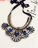 Fashion Statement Choker Necklace Chain Neoglory Crystals Maxi Boho Chokers clavicle Meaeguet Large Pendant Necklace Jewelry