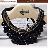 Fashion Statement Choker Necklace Chain Neoglory Crystals Maxi Boho Chokers clavicle Meaeguet Large Pendant Necklace Jewelry