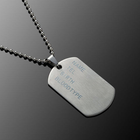 Stainless Steel Mens Necklace Stainless Steel Pendant  Dog Tags Army Nameplate Mens Pendant cross Shaving blade Necklace for men