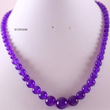 Free Shipping Natural Stones Round Beads Blue Sandstone Crystal Malachite Quartz Azurite Howlite Onyx Necklace 18" 1Pcs