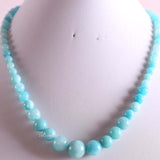 Free Shipping Natural Stones Round Beads Blue Sandstone Crystal Malachite Quartz Azurite Howlite Onyx Necklace 18" 1Pcs