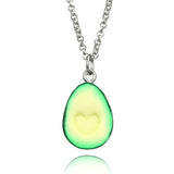 OATHYAN Newest Fashion Fruit Avocado Pendants Heart Long Chain Necklaces For Women Lovers' Best Friend Necklace Gifts Jewelry