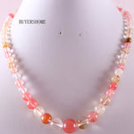 Free Shipping Natural Stones Round Beads Blue Sandstone Crystal Malachite Quartz Azurite Howlite Onyx Necklace 18" 1Pcs